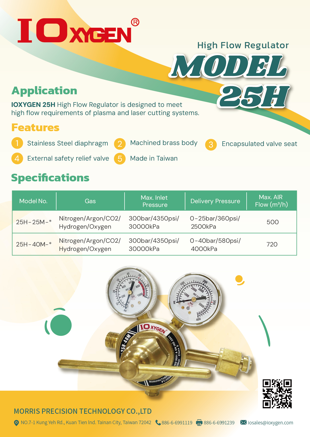 25H High Flow Regulator