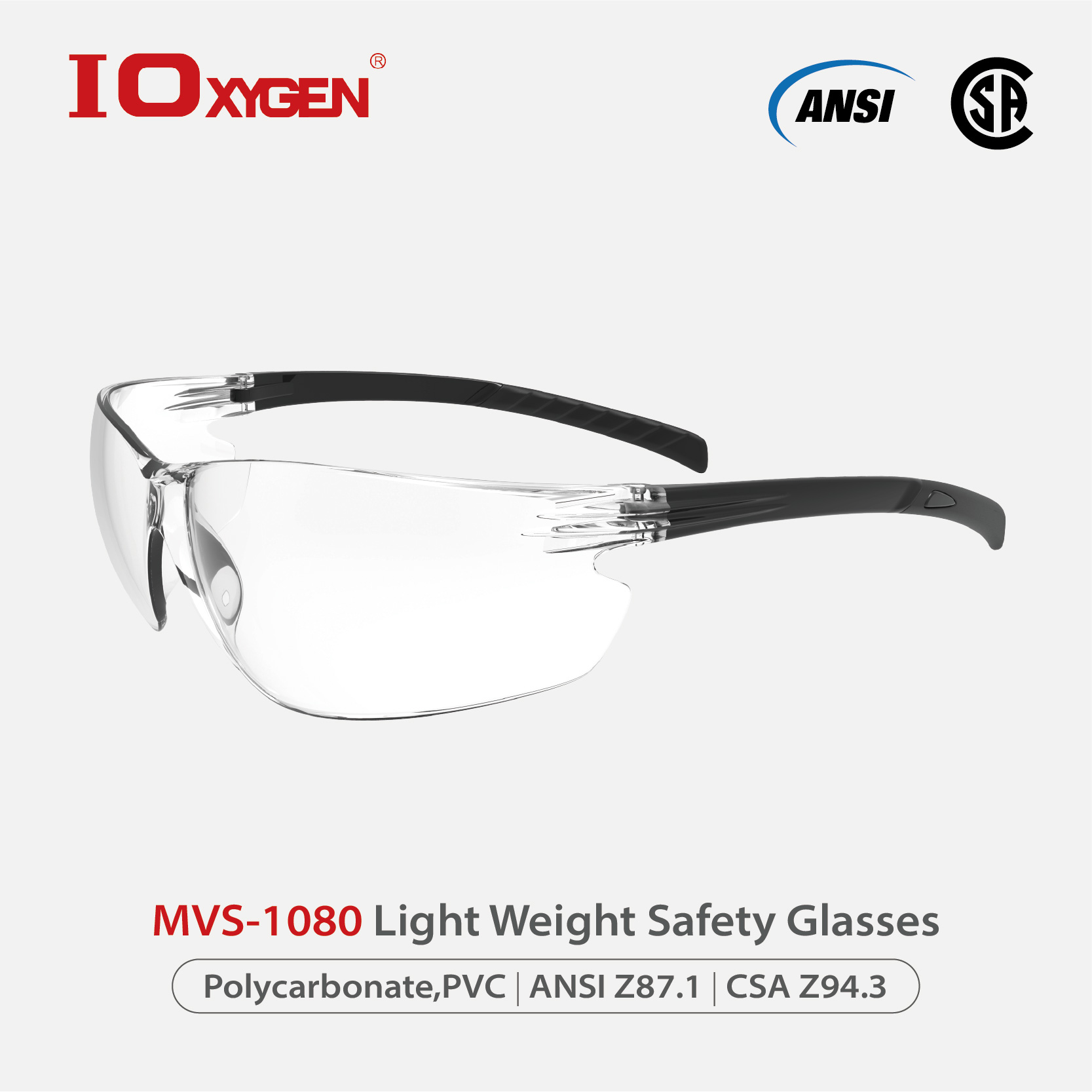 MVS-1080 Light Weight Safety Glasses  