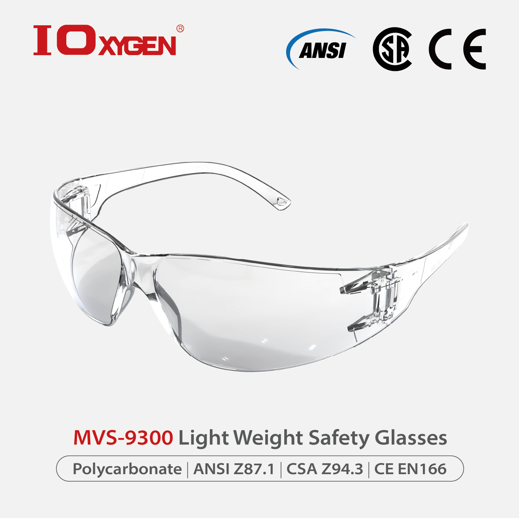 MVS-9300 Light Weight Safety Glasses  